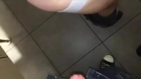 Good lope pumps a guy in jockstrap