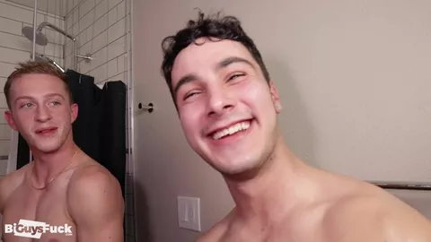 El nuevo galán Caleb Mills se folla al atleta Liam Quinn y a la sexy Luna Lopez.