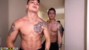Muscle Stud Kane Hardy Takes Pretty Boy Lucas Walker’s Anal Virginity (Bareback)