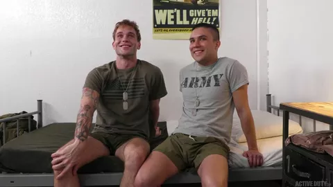 Nuova recluta Augustine in flip-fuck (bareback)