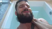 Barbu sodomisé au sauna — Buck Richards & Hunter Triad