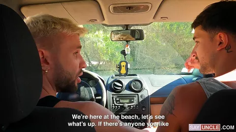 Cruising sur une plage gay - El Aleman, Dragon Rojo et Will Schokolade