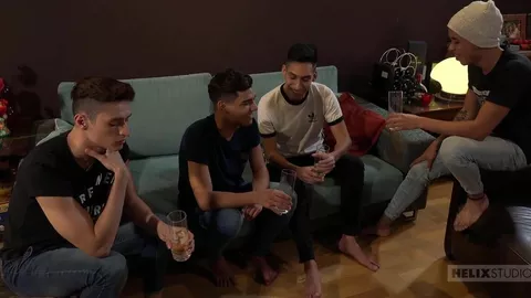 Jeunes étudiants touzeurs