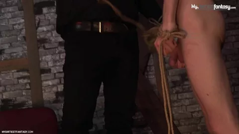 Jeune minet suspendu, cul dilaté