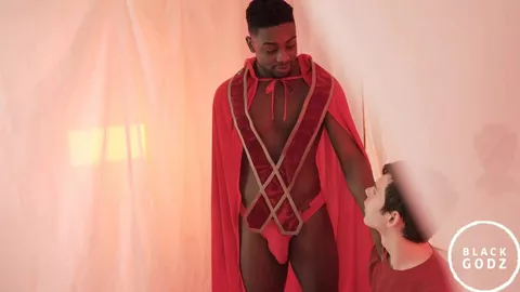 Au service d'un bel athlète black