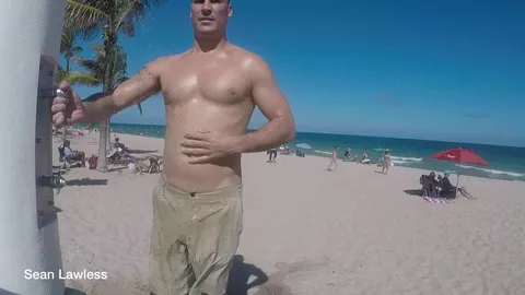 Dicker Schwanz am öffentlichen Strand!