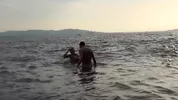 3 mecs en baise gay sur une plage naturiste