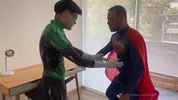Fantasia cosplay — Superman & Green Lantern — Nicholas Bardem & PinkieMike