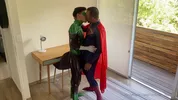 Fantasia cosplay — Superman & Green Lantern — Nicholas Bardem & PinkieMike