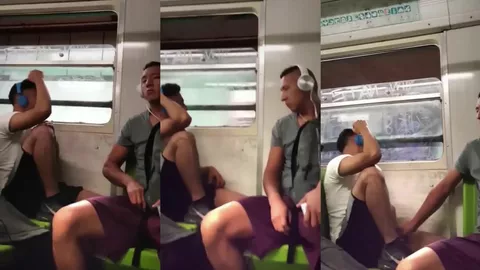 Tío se pajea en el metro