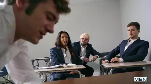Demonstração sexual na aula de ciências naturais – Aaron London, Grant Ryan e Johnny Rapid