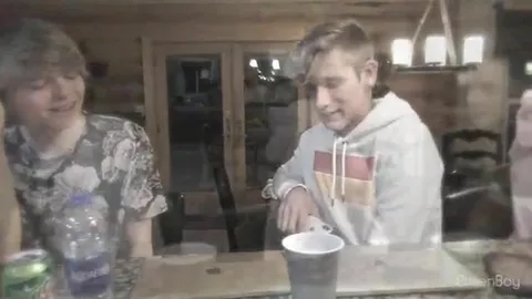 Outdoor chalet night