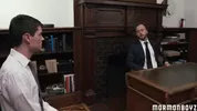 Jeune mormon baisé devant son frère – Elder Jones, Elder Clarke & Elder Hansen