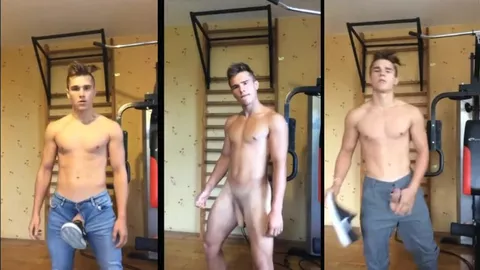 Três gozos na academia