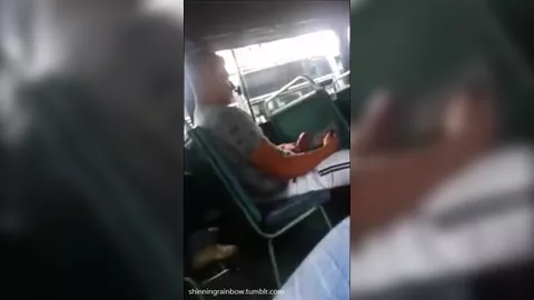 Wichser im Bus erwischt