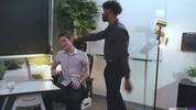Trevor Harris, Tony Genius - Primeiro dia de trabalho