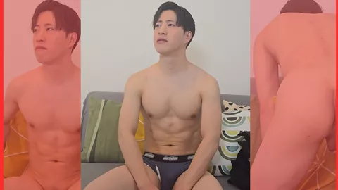 Sexy japanischer Muskelmann – erotische Massage