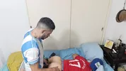 Abbiamo bevuto un po' dopo la partita, non sapevo che il mio amico avesse un culo così bello!