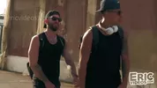 Bastian Karim, Rico Vega et Roque Rems - Baisé en doublet après son cours de roller