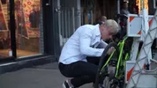 Muscular daddy fucks son's friend at morning.