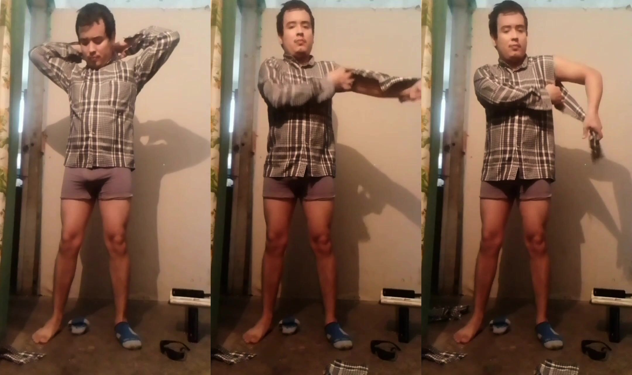 Jesus en boxer jalandose el pene avienta semen #13