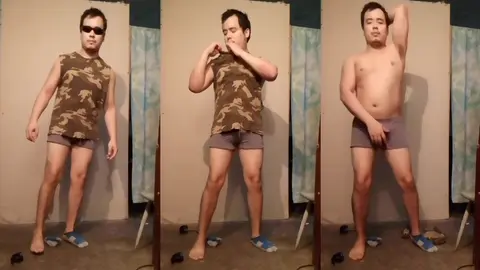 Jesus en boxer jalandose el pene avienta semen #15