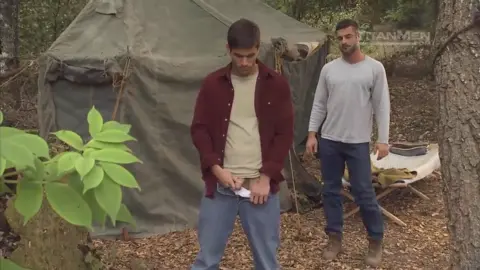 Two friends fucking during a camping trip
