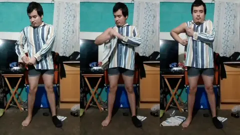 Jesus en boxer jalandose el pene avienta semen #22