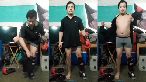 Jesus en boxer jalandose el pene avienta semen #29