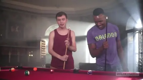 porno sexo pareja billar juego collin george