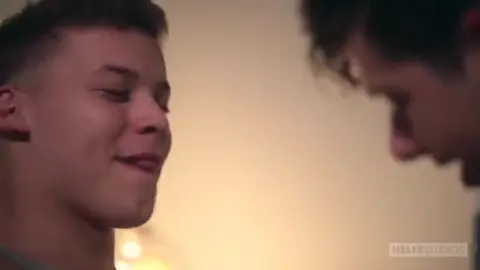 ménage à trois twinks hotel party joey angel corbin