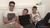 Flotter Dreier Gruppe französisch Twinks Cedric Blake Casey