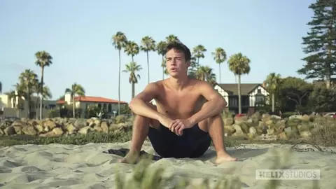 Paar Freunde Twinks Strand nach Hause Cooper Troy