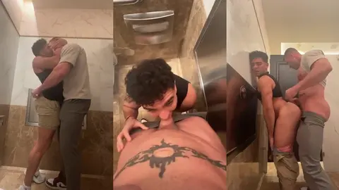 Damian Night se fait prendre par Austin Wolf dans des toilettes publiques