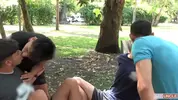 Orgia de grupo ao ar livre – Glenn, Leonel, Felix & Rene