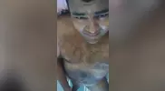 Ugly bottom hairy bitch trying taste own smelly armpits and cock