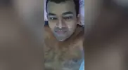 Ugly bottom hairy bitch trying taste own smelly armpits and cock