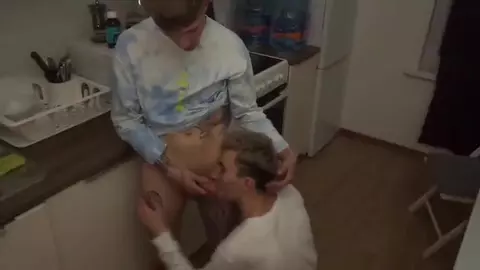sex hot kitchen couple twinks max alpan
