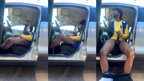 sexy9inchrockstar paja en el coche