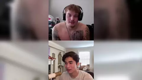 Zwei Typen wichsen zusammen über FaceTime