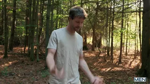 A threesome in the woods with Benjamin , Chuck & Theo