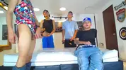 Show porno de grupo de twinks latinos muy calientes
