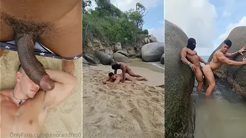 Sconosciuti sulla spiaggia nudista