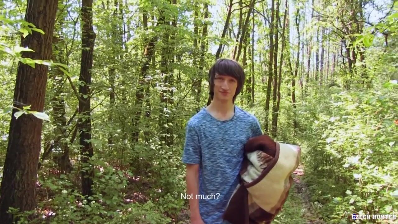 CZECH HUNTER 439 - Dorky Twink Taking A Walk In The woods