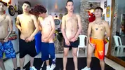 heiße Gruppensex-Orgie mit lateinamerikanischen Twink-Freunden