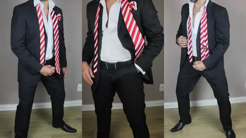 Il jouit dans son costume