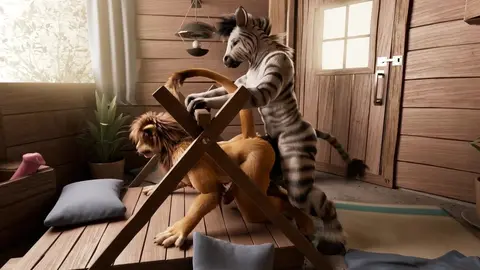 Matt Lion And Zebra