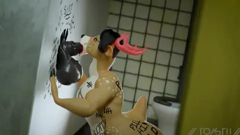 Reindeer Boy boquete no gloryhole