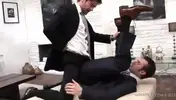 Businessmen clothed sex
