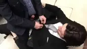 Businessmen clothed sex